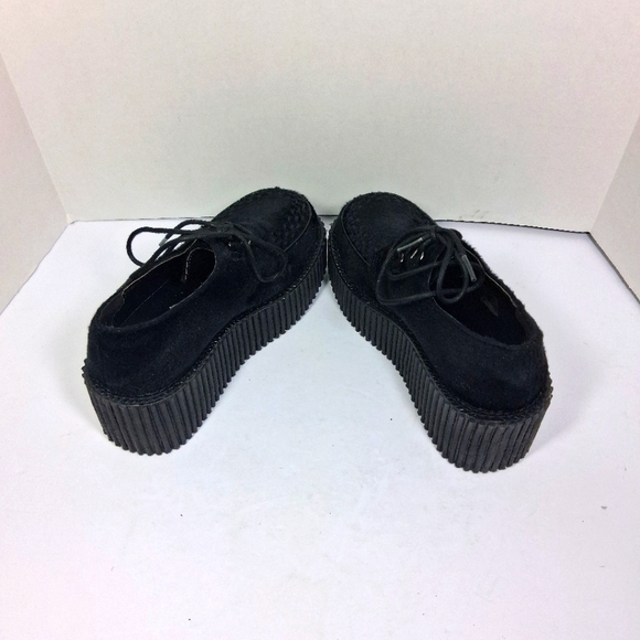 Demonia Women's Size 7 Faux Fur 3" Platform Creeper Punk Goth Shoes CRE 202 B - Picture 3 of 12